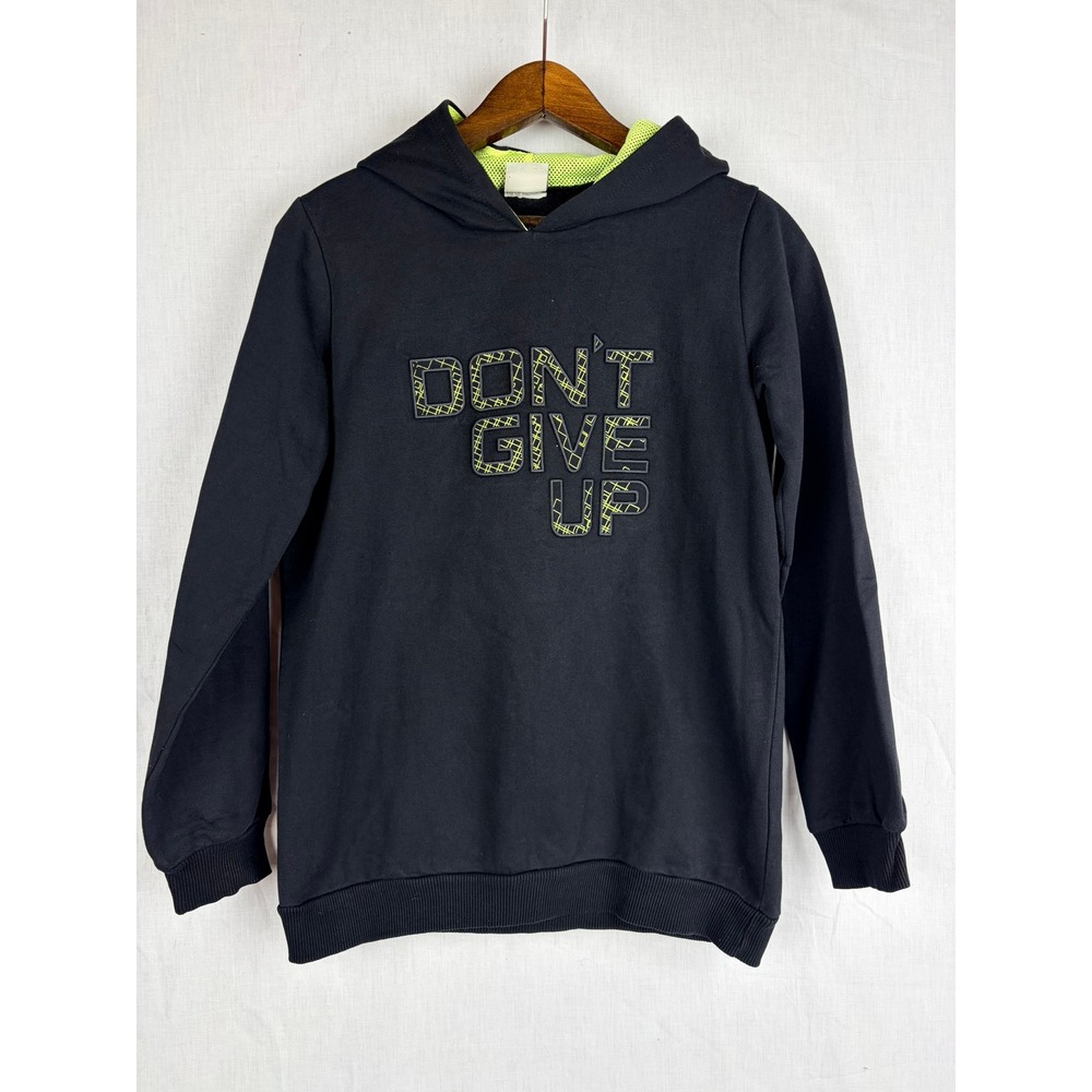 LC Waikiki Boys 11Y Black‎ Dont Give Up Graphic Hoodie Neon Yellow  Pullover - Picture 2 of 13